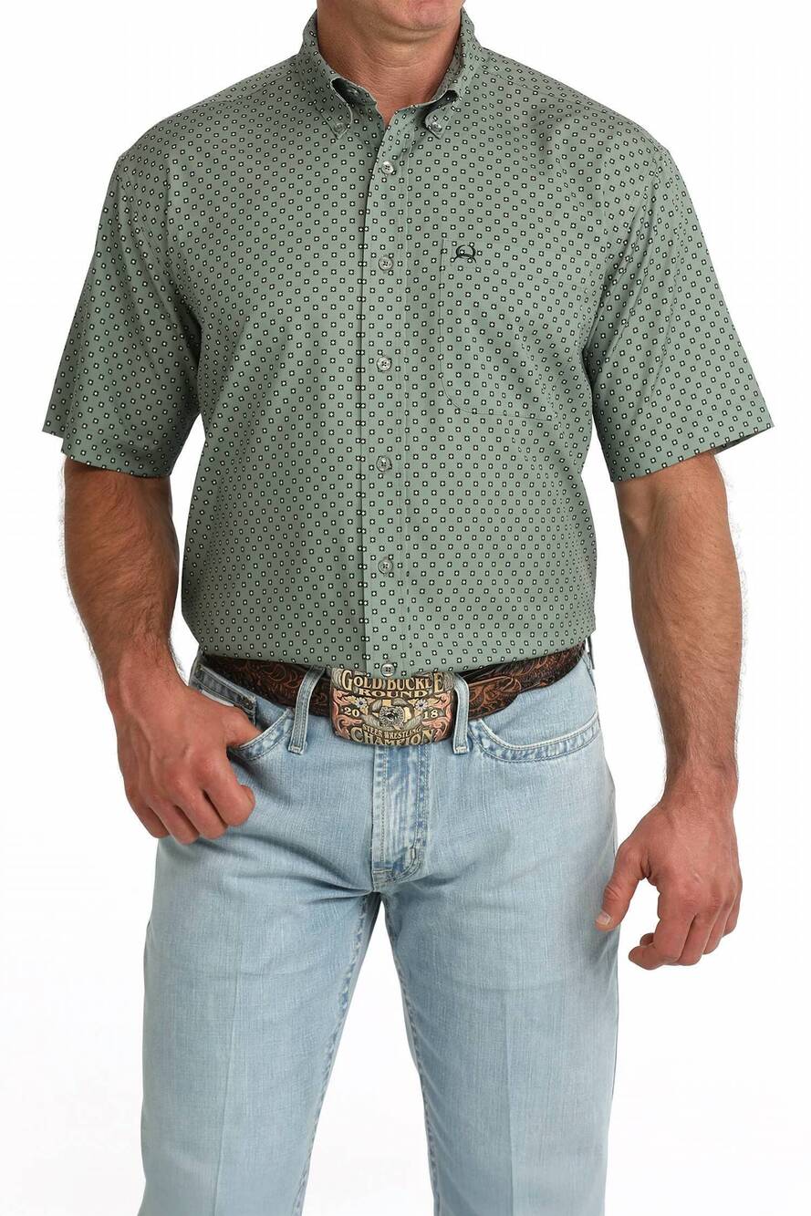 NEW CINCH arenaflex button-down western shirt in olive